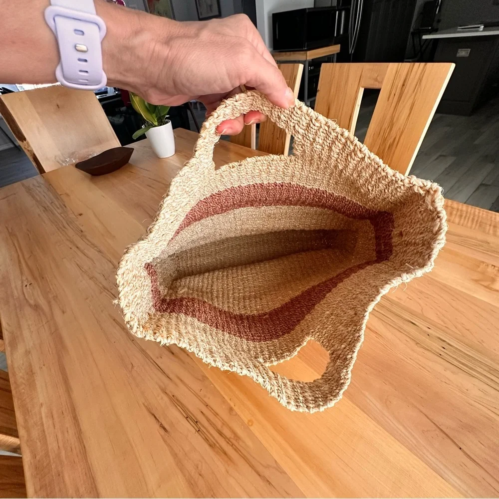 Vintage ESPRIT  woven jute large bag